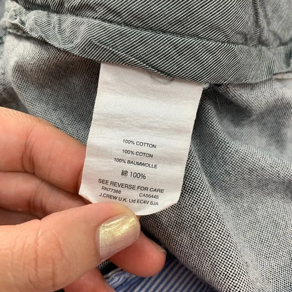 J Crew NY Shorts Mens 32 Gray Garment Dyed Chino 10.5